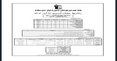 آزمون هوش استعداد تحصیلی نهم-سال تحصیلی1405-1406-نیمسال اول